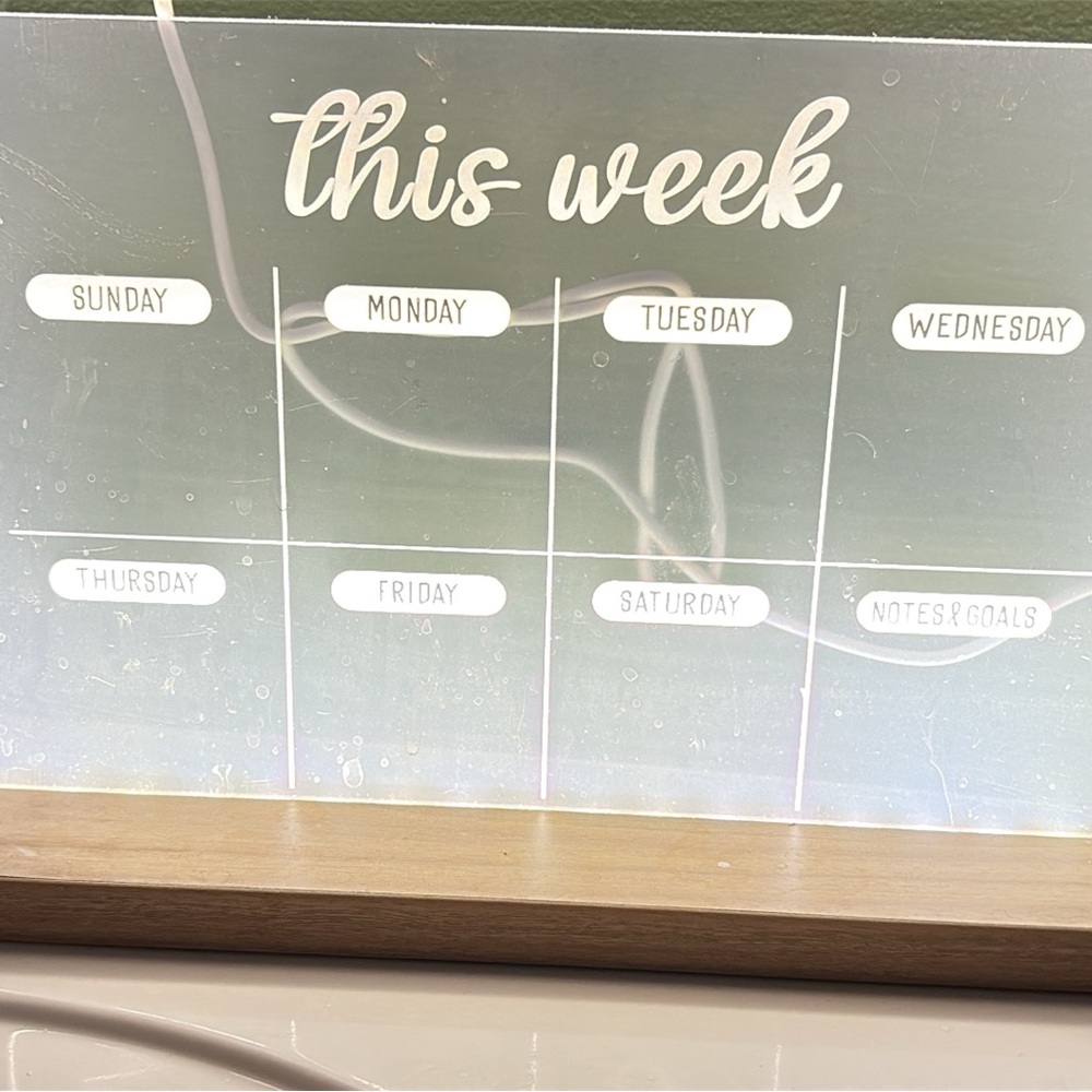Weekly Planner Acrylic Board